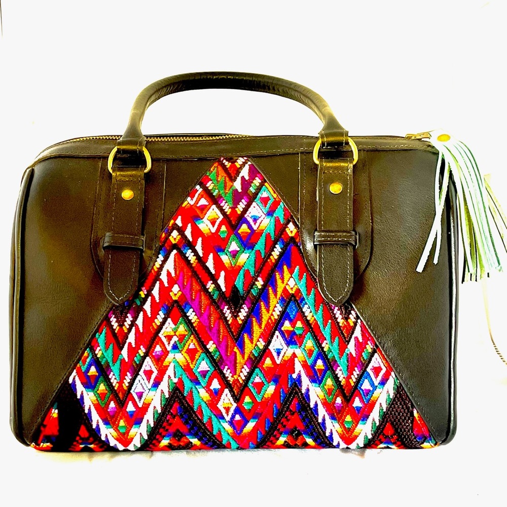 Leather satchel bag